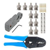 1Set Coax Rf/Bnc Crimp Tools For Rg58 / Rg59 / Rg6 With 10Pcs Bnc Plug Crimp Connector Set