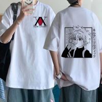 [Lanbo clothing] 2021เสื้อเสื้อยืดสตรีผู้ชาย Kawaii Hunter X เสื้อลายฮันเตอร์ Killua Zoldyck เสื้อยืดการ์ตูนลำลอง