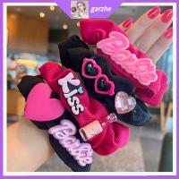 GARZHE24272 สีทึบทึบ ตุ๊กตาบาร์บี้ scrunchie อีลาสติก แฟชั่นสำหรับผู้หญิง เชือกมัดผม ที่มัดผม อุปกรณ์เสริมผม ยางรัดผม สำหรับผู้หญิง