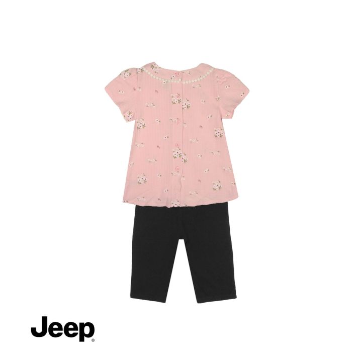 jeep-baby-girl-2-in-1-เสื้อเบลาส์-แขนสั้น-และชุดขายาว-สําหรับเด็กผู้หญิง-772242-770122-br