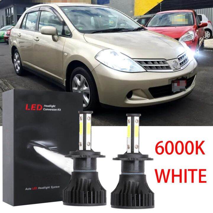 ชุดหลอดไฟหน้าฮาโลเจน-led-2010-6000k-6000k-แบบเปลี่ยน-สําหรับ-nissan-latio-c11-2007-2015-รับประกัน-10-เดือน