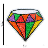 JPatch - เพชร พลอย อัญญมณี สีสันสวยงาม สดใส หลากสี  ตัวรีดติดเสื้อ อาร์มรีด อาร์มปัก มีกาวในตัว การ์ตูนสุดน่ารัก งาน DIY Embroidered Iron/Sew on Patches