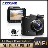 AZDOME GS63H Dashcam Dual Lens 4K Car Camera Built-In GPS Wi-Fi Front and Rear Dash Cam G-Sensor Motion Detection