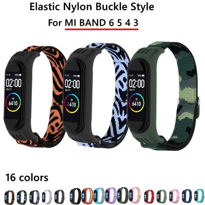Nylon elastic Replacement Bracelet for Xiaomi MI Band 6 5 strap Sport Breathable Wristband Band 4 3 Smart Watch Accessories Loop