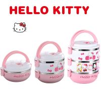 ✘✸☎ Hello Kitty Lunch Box Cute Girls Portable School Kids Picnic Plastic Stainless Steel Lunch Box Food Container Storage Containers