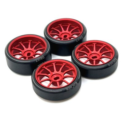 4Pcs Hard Plastic Drift Tire Tyre Metal Wheel Rim for Wltoys 284131 K969 K989 P929 Mini-Z 1/28 RC Car Upgrades Parts