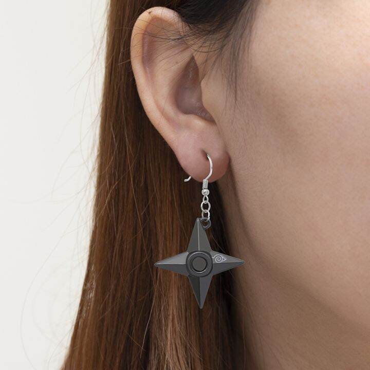 8-styles-leaf-earrings-konoha-village-symbal-logo-ninja-akatsuki-earrings-chain-fashion-simple-new-anime-jewelry-men-wholesale