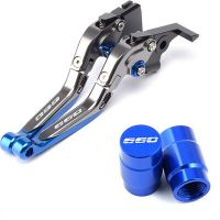 Titanium Blue Tire Valve Caps For Triumph Trident 660 Trident660 2021-2022 CNC Motorcycles Folding Extendable Adjustable Brake Clutch Levers