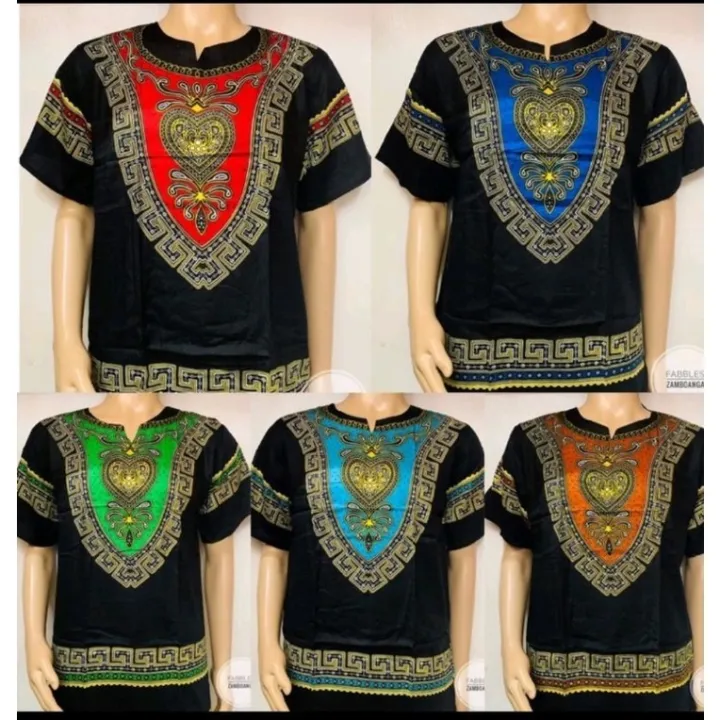 DASHIKI new black kuku heart polo-shirt | Lazada PH