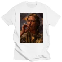 ที่ยอดเยี่ยมพิมพ์เสื้อยืดผู้ชาย True detective Rust cohle 2014 Fan Art Show Dark Matthew McConaughey ของขวัญตลกผู้ชาย TShirt sweatshirt