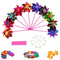 10Pcs Plastic Windmill Pinwheel Wind Spinner Kids Toy Garden Lawn Party Decor Toy Gift For Boys Girls Baby Fidget Spinners  Cubes