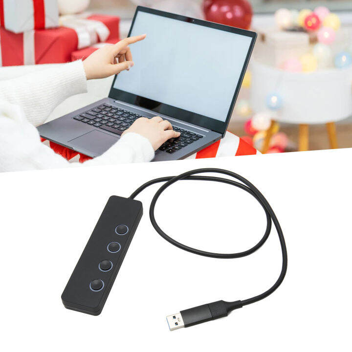 USB C Hub 4 in 1 Docking Station tipe C 4 USB 3.0 untuk Tablet Lazada