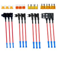 12Pcs 12V Car Add-A-Circuit Fuse Tap Adapter Kits ATO/ATC Mini Low Dual-Slot Blade Fuse Holders