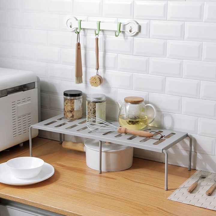 cw-adjustable-plastic-practical-basket-shelf-storage-rack-anti-slip-utensil-holder