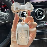 Bow Keyring and 3 Button Car Key Cover Case for Kia Optima Sorento Niro Soul 2015 2016 2017 2018 Kia KX3 KX5 K3S RIO Ceed Cerato Key Chains