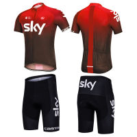 สต็อกสำเร็จรูป SKY Cycling Clothing Suit Short Sleeve Cycling Jersey and Shorts Set For Men จักรยานเสื้อผ้า