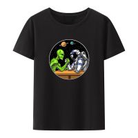 Camiseta con estampado de Space Alien para Hombre, ropa cómoda, suelta