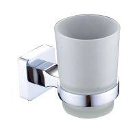 Toilet Toothbrush Holder Organizer Wall Mounted Home Bathroom Stainless Steel Square Accessories Hotel Round Glass Cup