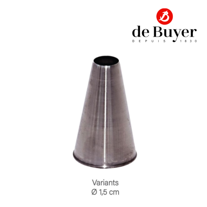 de-buyer-2111-stainless-steel-plain-nozzle-หัวบีบเค้ก