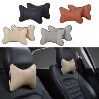 Universal Car Neck Pillows Neck Headrest Protector PVC Leather  Headrest Backrest Cushion Auto Interior Accessories car pillow Seat Cushions