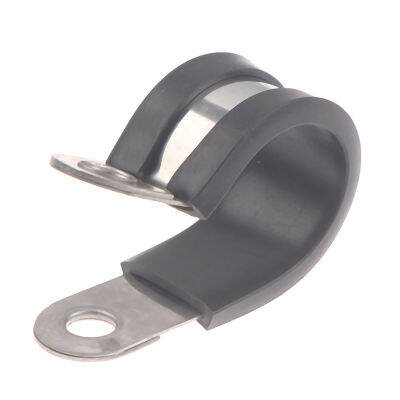 yizhuoliang 2pcs 304สแตนเลสยางเรียงราย P clips CABLE MOUNTING hose CLAMP