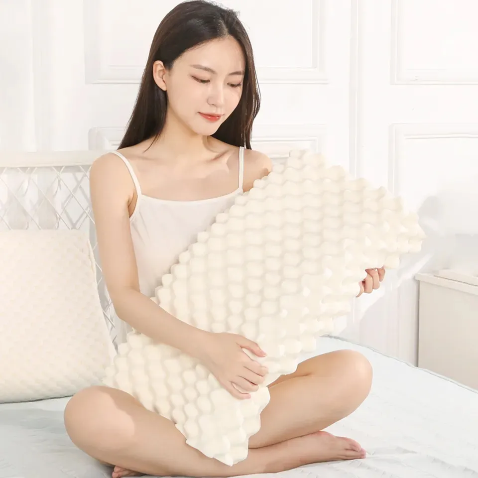 S-shaped Thailand Original Natural Latex Boyfriend Safety Pillow Memory  Foam Pregnant Side Sleeping Leg Pillow Massage Pillows