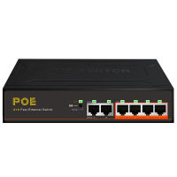 [COD]TEROW 6 Port 10100Mbps POE Switch 4 2 Fast Ethernet Switch พร้อม VLAN 52V 48W แหล่งจ่ายไฟสำหรับกล้องเราเตอร์ เครื่องบันทึกวิดีโอ