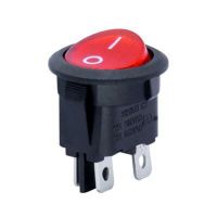 5 pieces of 10 KCD1 SPST 224N 23mm 4-pin 250V 6A round boat shape with light switch snap-in ON OFF rocker position switch Electrical Circuitry  Parts