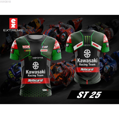 2023 NEW shirt (สต็อกเพียงพอ) fashion kawasaki new racing team sbk design sublimation T SHIRT coolคุณภาพสูง size:S-5XL