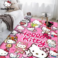 พรม Sanrio Hello Kitty พรมห้องนั่งเล่นห้องนอนเสื่อปูพื้นน่ารักลายการ์ตูนสวยงามบางสไตล์กันลื่นสำหรับตกแต่งบ้านเด็กผู้หญิง