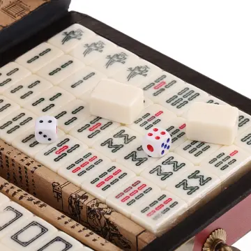 Mini Chinese Mahjong Board Game mahjong with Storage Box for Travel Board  Game Family Fun Toys