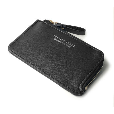 Cestlafit Store ฉบับภาษาเกาหลีกระเป๋าสตางค์แบบมีซิปใหม่ Dompet Koin สร้างสรรค์กระเป๋านามบัตรกระเป๋าสตางค์ใบสั้นของผู้ชายกระเป๋าสตางค์แบบบางมาก