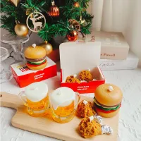 Beer Candle Hamburger Soy Wax Aromatherapy Candles Bedroom Ornaments Birthday Gift Home Festivals Party Decoration