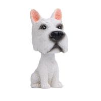 Mini 3D Car Dashboard Toys Car Ornament Nodding Dog Interior Accessory Gift Huskie Auto Bobblehead Decoration Shaking Puppy Head I7Z1