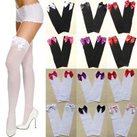 【YD】 Thigh-High Bow Stockings for Pantyhose Breathable Stocking Thigh Over Knee Gifts