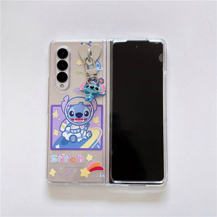 korea-cute-cartoon-pendant-phone-cases-for-samsung-galaxy-z-fold-3-clear-pc-hard-cover-case-for-samsung-z-fold3-zfold3-zfold-3