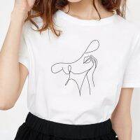 New Fashion Minimalist Abstract Face Print T-shirt Modal Summer Short-sleeved O-neck T-shirt Fashion Casual Wild Women Tee 2021