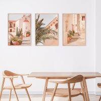 Spain Architecture Posters Landscape Canvas Painting Boho Wall Picture Room