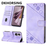 DKHORSING เคสโทรศัพท์มีกระเป๋าเงินแบบฝาพับสำหรับ OPPO Reno 10 / Reno 10 Pro 2023เคสหนัง PU แบบใหม่ผิวรู้สึกปลอกอ่อน OPPO Reno 5G แบบพกพาการ์ดยืดกระเป๋าสตางค์ด้านหลังกันกระแทก10Pro Reno 5G พร้อมสายคล้องมือ