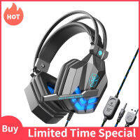 Sy850mv Illuminated Wire Control Gaming Headset หูฟังตัดเสียงรบกวนพร้อมไมโครโฟนสำหรับ Ps4