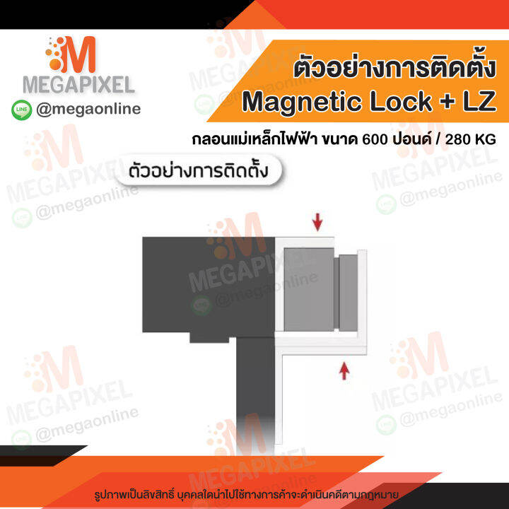 tac-ชุดแม่เหล็ก-ล็อคประตู-magnetic-lock-600-ปอนด์-และ-ขายึดจับ-lz-access-control-กลอนไฟฟ้า-กลอนแม่เหล็กไฟฟ้า-access-control-600lbs-280kg-ชุดล็อคควบคุมประตู