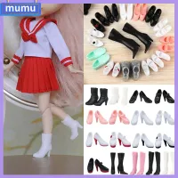 MUMU 33สไตล์ ความยาวเท้า2ซม. หญิง รองเท้าบูทยาวถึงเข่า รองเท้าตุ๊กตาฮีโร่ 1/3 1/6รองเท้าตุ๊กตา เครื่องประดับ