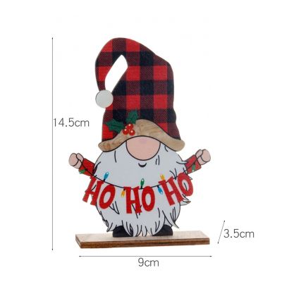 【CW】 New Year 2023 Christmas Decoration Wooden Gnomes Doll Ornaments Children Gift Xmas Table Decorations For Home Noel