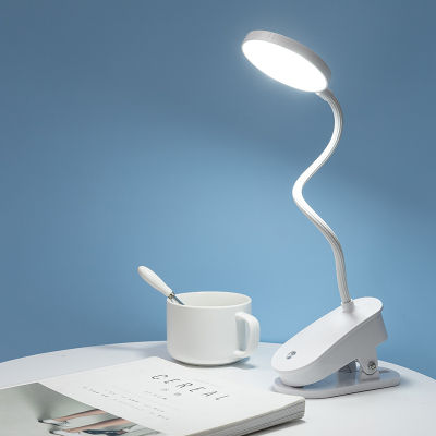 Single blasting-โคมไฟตั้งโต๊ะ โคมไฟอ่านหนังสือ แบบคลิปหนีบโต๊ะ Usb Charging Touch On/off Switch Clip Desk Lamps Eye Protection Dimming Led Contemporary Small Bedroom Table Lamp