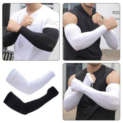 Summer Sunscreen Sleeves Ice Silk Mens Plus Size Arm Arm UV Protection Gloves Sleeves Protection X6U1