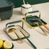 Wrought Iron Multi-Function Spatula Rack สำหรับช้อนหม้อฝาปิดส้อมไม้พายช้อน Stand Tableware Storage Rack อุปกรณ์ครัว