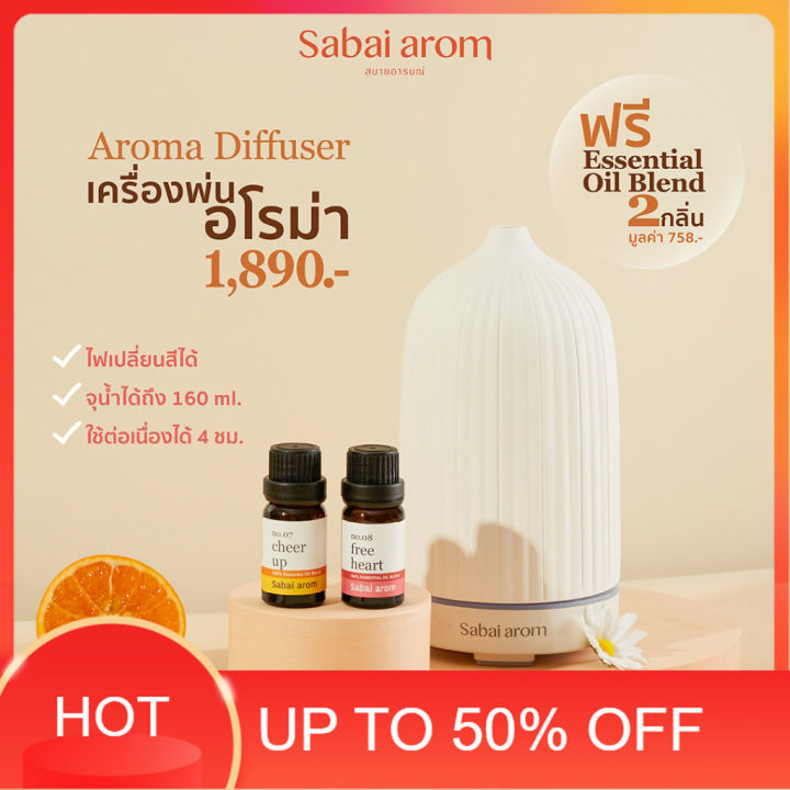 บ้านควันหอม-เครื่องพ่นไอน้ำ-เครื่องพ่น-aroma-sabaiarom-white-ceramic-aroma-diffuser-สบายอารมณ์เครื่องพ่นอโรม่า-กลิ่นหอม-น้ำมันหอมระเหย-เครื่องพ่นไอนำ-เครื่องทำความชื้น-บ้านหอม-สดชื่น