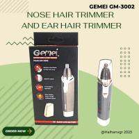 Gemei  เครื่องตัดขนจมูกและขนหู รุ่น GM-3002  ตัดขนจมูกและขนหู แบบใส่ถ่าน AA ไม่ต้องชาร์จไฟ (มีสินค้าพร้อมส่ง)