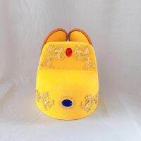 Yellow Chinese Ancient Emperor Hats For Children &amp; s Dragon Hats Tang Han Wedding Groom Cap Funny Party Joker Cosplay