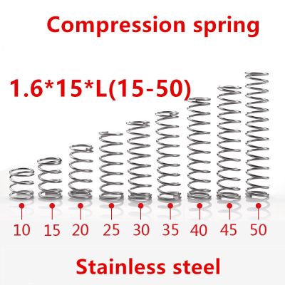 【LZ】 10pcs/lot 1.6x15x10/15/20/25/30/35/40/45/50mm spring 1.6mm stainless steel Micro small Compression spring